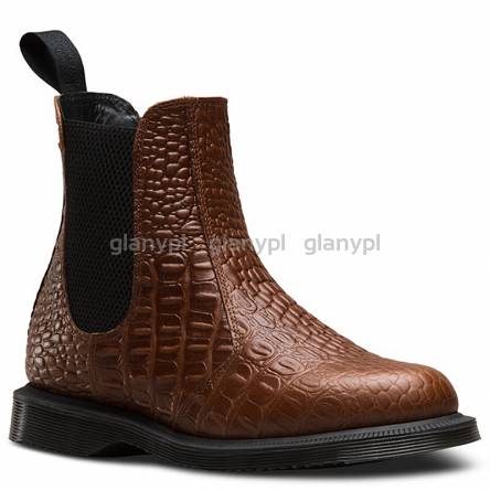 Dr martens kensington flora hot sale black croco chelsea boots