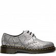 MARTENSY MODEL DR. MARTENS 1461 VEGAN SILVER METALLIC SNAKE - 2