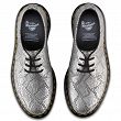 MARTENSY MODEL DR. MARTENS 1461 VEGAN SILVER METALLIC SNAKE - 6