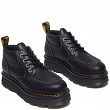 MARTENSY MODEL DR. MARTENS ZEBZAG LEATHER CASUAL 4 EYE LACE UP BOOTS BLACK - 3