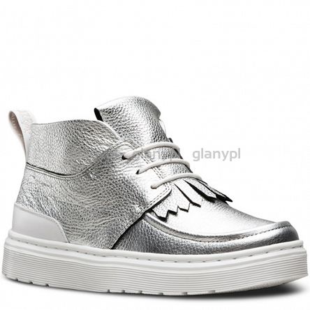 MARTENSY MODEL DR. MARTENS VIBE JEMIMA SILVER + WHITE