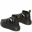 MARTENSY MODEL DR. MARTENS CLARISSA II HARDWARE SHORE QUAD PLATFORM BLACK MILLED NAPPA - 4
