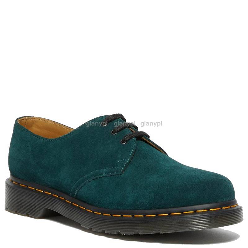 MARTENSY MODEL DR. MARTENS 1461 RACER GREEN E.H. SUEDE