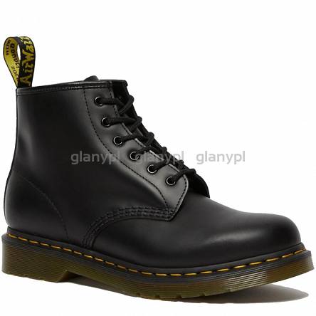 MARTENSY MODEL DR. MARTENS 101 BLACK POLICE BOOT yellow stitching