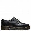 MARTENSY MODEL DR. MARTENS 3989 BROGUE BLACK SMOOTH yellow stitching - 2