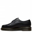 MARTENSY MODEL DR. MARTENS 3989 BROGUE BLACK SMOOTH yellow stitching - 3