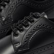 MARTENSY MODEL DR. MARTENS 3989 BROGUE BLACK SMOOTH yellow stitching - 8
